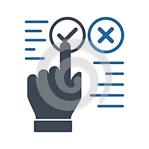 True false Color Vector icon which can easily modify or edit