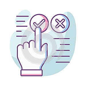 True false Color Vector icon which can easily modify or edit