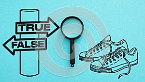 True or False is shown using the text