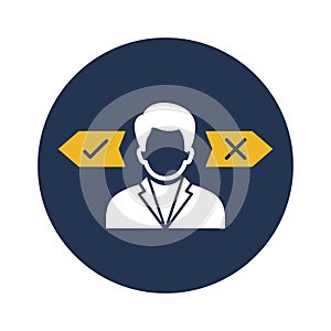 True false Vector Icon which can easily modify or edit