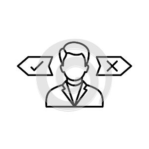 True false Vector Icon which can easily modify or edit