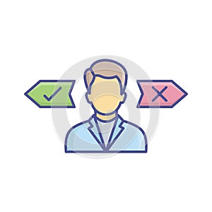 True false Vector Icon which can easily modify or edit