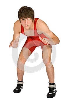 True isolated high school wrestler.