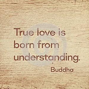 True love Buddha wood