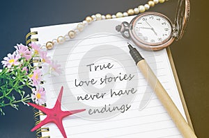 True love stories never have endings. photo