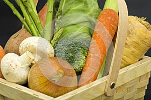 Trug of Fresh Vegetables