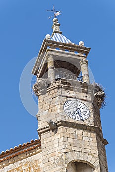 Trujillo main square. Church of San Martin (Trujillo, Caceres, Spain