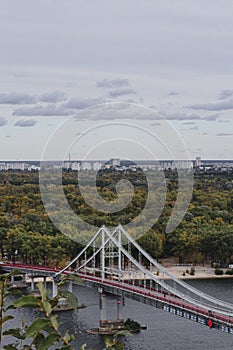 Trukhaniv Bridge across the Dnipro River