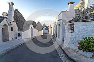 Trulli of Alberobello. View of Trulli houses .The traditional Trulli houses in Alberobello city, Puglia, Italy - Immagine photo