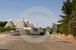 Trulli in the countryside of the Itria valley