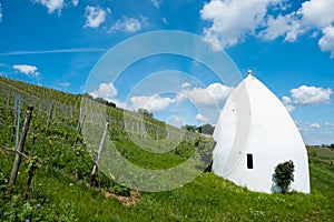 Trullo or round house in Flonheim, Rheinhessen, Rheinland Pfalz, Germany