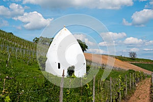 Trullo or round house in Flonheim, Rheinhessen, Rheinland Pfalz, Germany