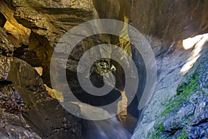 Trummelbach falls, Lauterbrunnen, Swiss - Europe's largest subterranean water falls