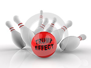 Trump Effect Meaning Fail Mess Screwup And Disaster - 3d Illustration