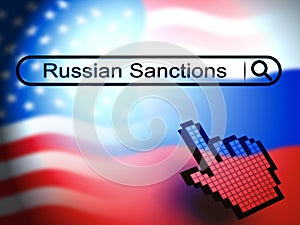 Trump Russia Sanctions Banking Embargo On Russian Federation - 3d Illustration