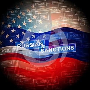 Trump Russia Sanctions Monetary Embargo On Russian Federation - 2d Illustration