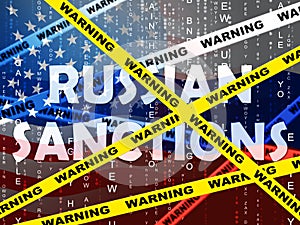 Trump Russia Sanctions Political Embargo On Russian Federation - 3d Illustration