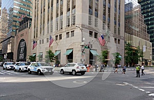 Trump Tower Security, NYPD Convoy, New York City, NYC, NY, USA