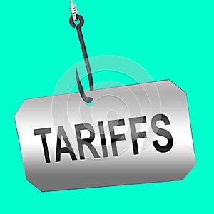 Trump Trade Tariffs On China As Duty And Penalty - 3d Illustration
