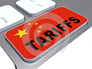 Trump Trade Tariffs On China As Payment And Penalty - 3d Illustration