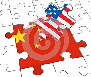 Trump Trade Tariffs On Chinese As Levy And Penalty - 3d Illustration