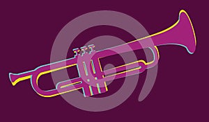 Trumpet brass instrument used in classical and jazz music