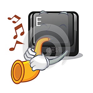 With trumpet button E in the mascot shape