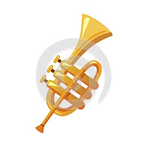 Trumpet Colorful cartoon icon isolated on white background