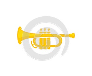 Trumpet, cornet, music, musical instrument, wind instrument, silhouette and graphic design. Musical, melody, sound, musician, jazz