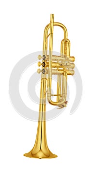 Trumpet isolated on white