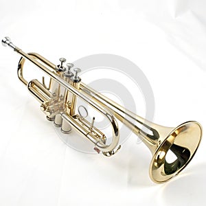 Trumpet isolated on white background