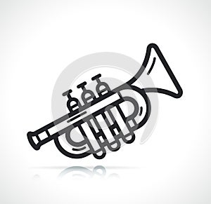 Trumpet or musical instrument icon