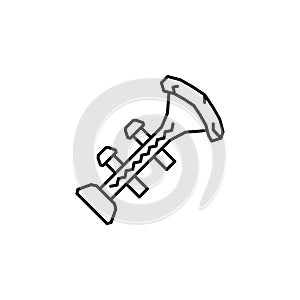 Trumpet, musical instrument icon. Element of Dia de muertos icon photo