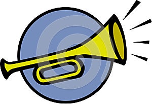 trumpet musical instrument vector illustration