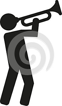 Trumpet player pictogram