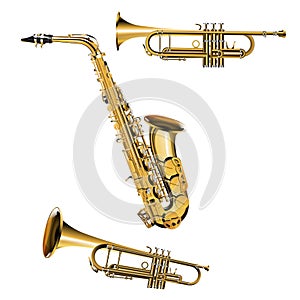 Trumpet and saxophone