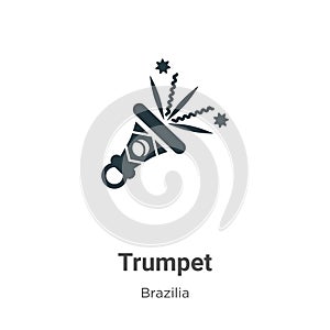 Trumpet vector icon on white background. Flat vector trumpet icon symbol sign from modern brazilia collection for mobile concept photo