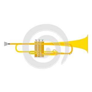Trumpet vector illustration brass horn music musical instrument