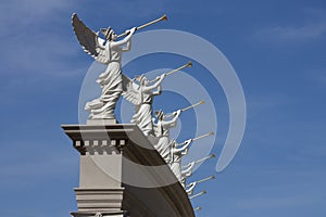 Trumpeting Angel Statues Seem to be making a Heavenly announcement