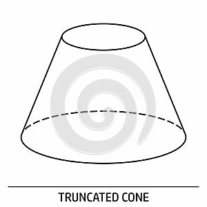 Truncated Cone outline icon photo