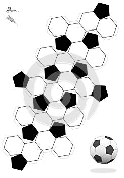 Truncated Icosahedron Football Template photo