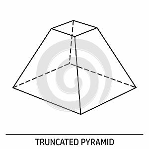 Truncated pyramid icon photo