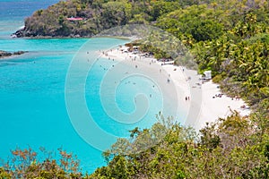 Trunk Bay Beach on St John in the US Virgin Islands