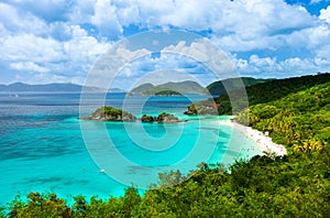 Trunk bay on St John island, US Virgin Islands