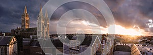 Truro cathedral at sunset