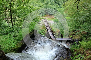 Trusetal waterfall in Thuringia, Germany
