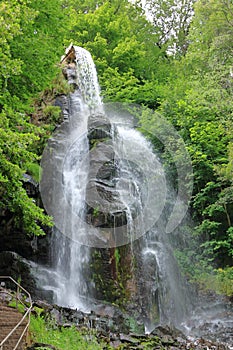 Trusetal waterfall in Thuringia, Germany