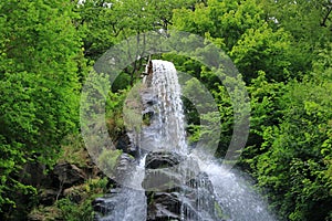 Trusetal waterfall in Thuringia, Germany