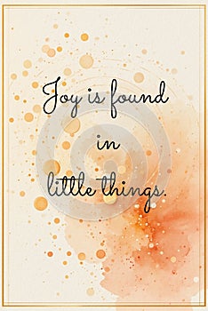 Joy â Abstract Watercolor Greeting Card Design
