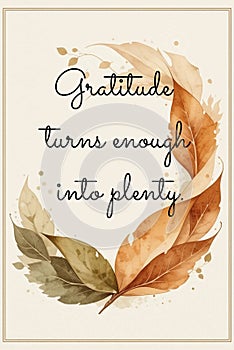 Gratitude-â Abstract Watercolor Greeting Card Design